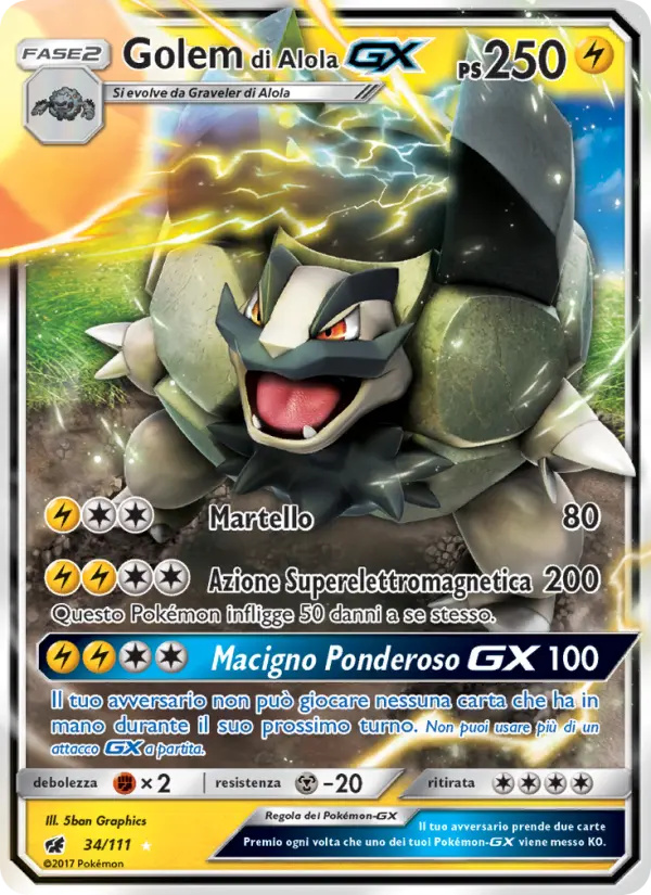 Golem di Alola GX #34 — Invasione Scarlatta