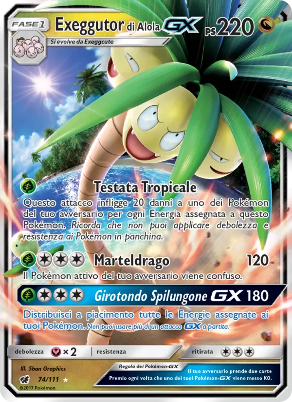 Exeggutor di Alola GX #74