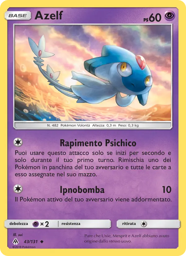 Azelf #43 — Apocalisse Di Luce (Reverse Holo)