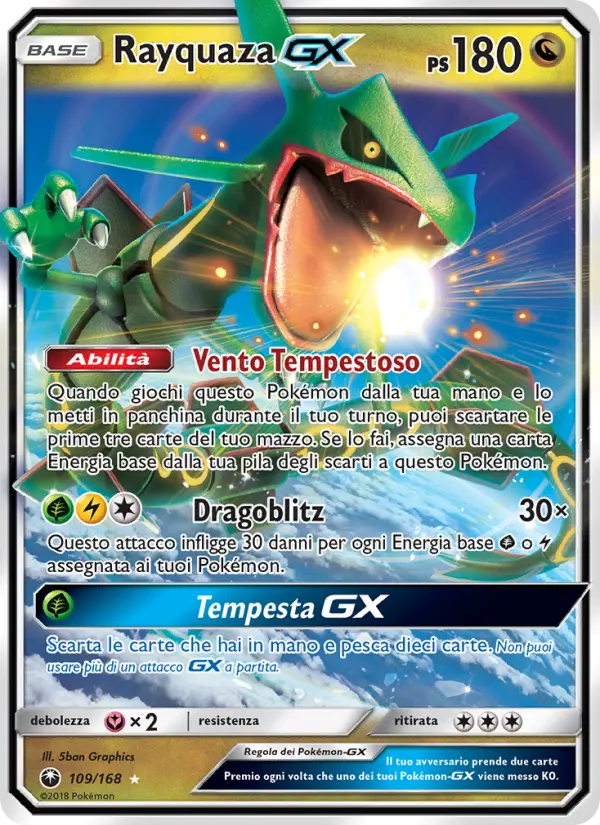 Rayquaza GX #109 — Tempesta Astrale
