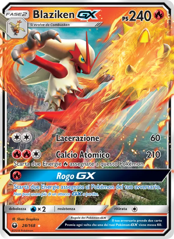 Blaziken GX #28 — Tempesta Astrale