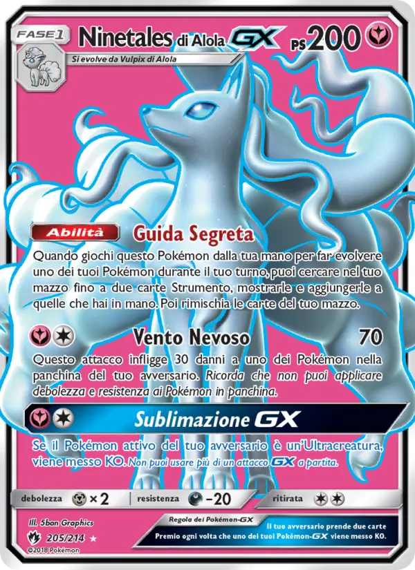 Ninetales di Alola GX #205