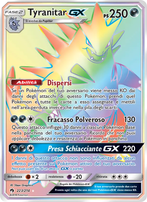 Tyranitar GX #223 — Tuoni Perduti