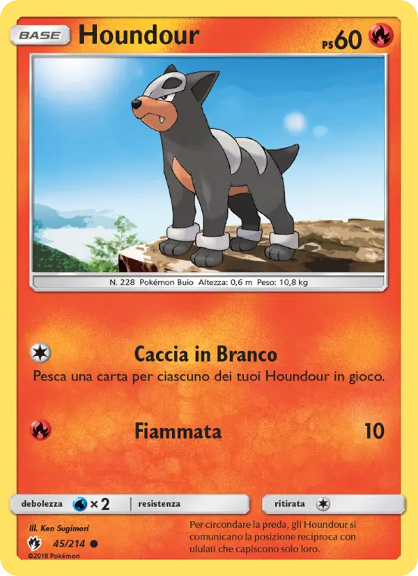 Houndour #45 — Tuoni Perduti (Reverse Holo)