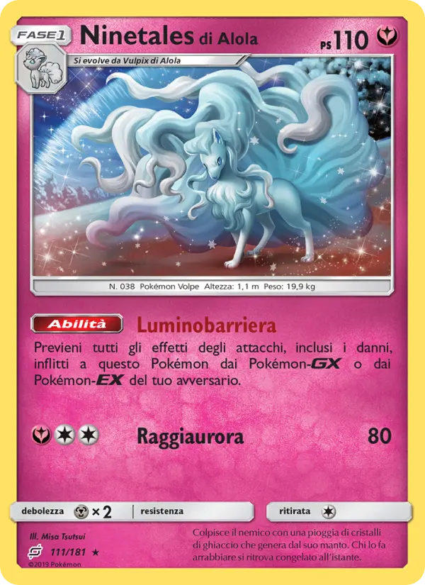 Ninetales di Alola #111 — Gioco di Squadra (Reverse Holo)