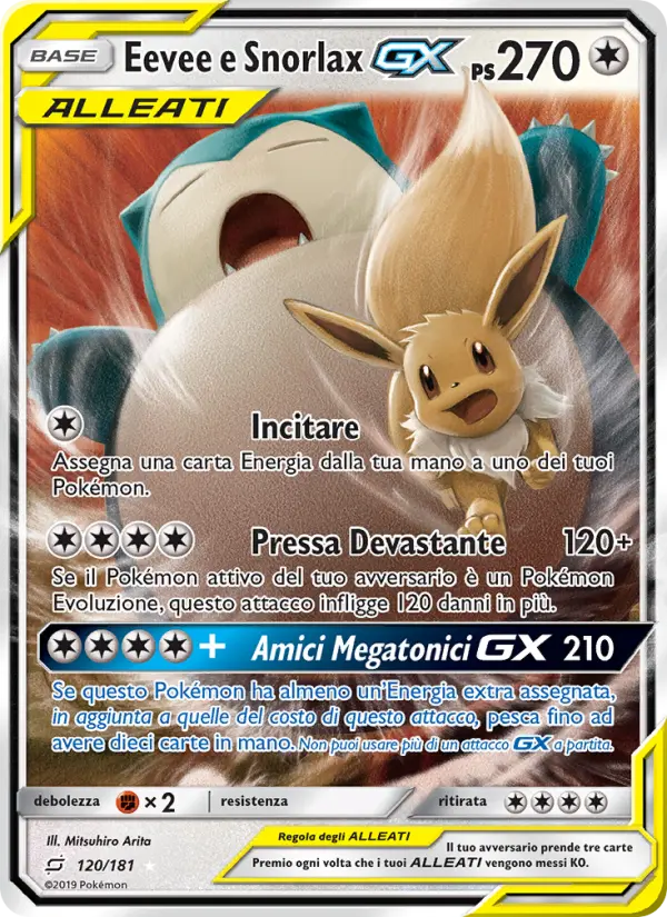Eevee e Snorlax GX #120