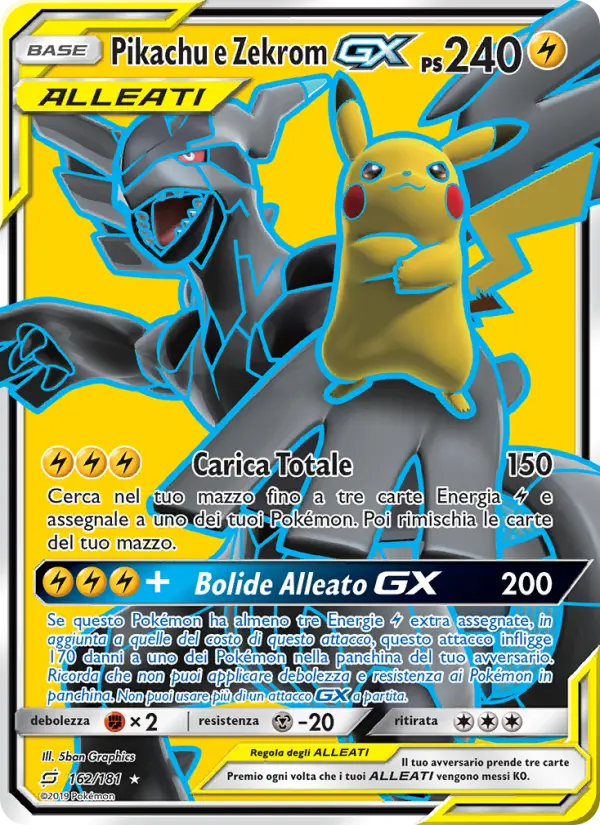 Pikachu e Zekrom GX #162