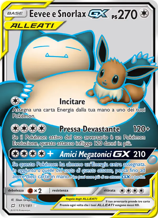 Eevee e Snorlax GX #171