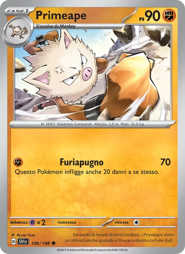 Primeape #108 — Scarlatto e Violetto