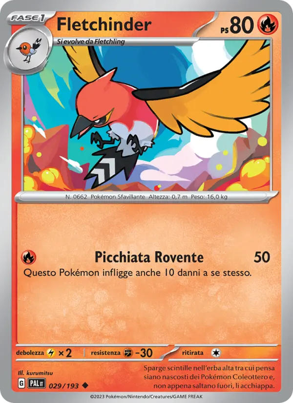 Fletchinder #029 — Evoluzioni a Paldea (Reverse Holo)
