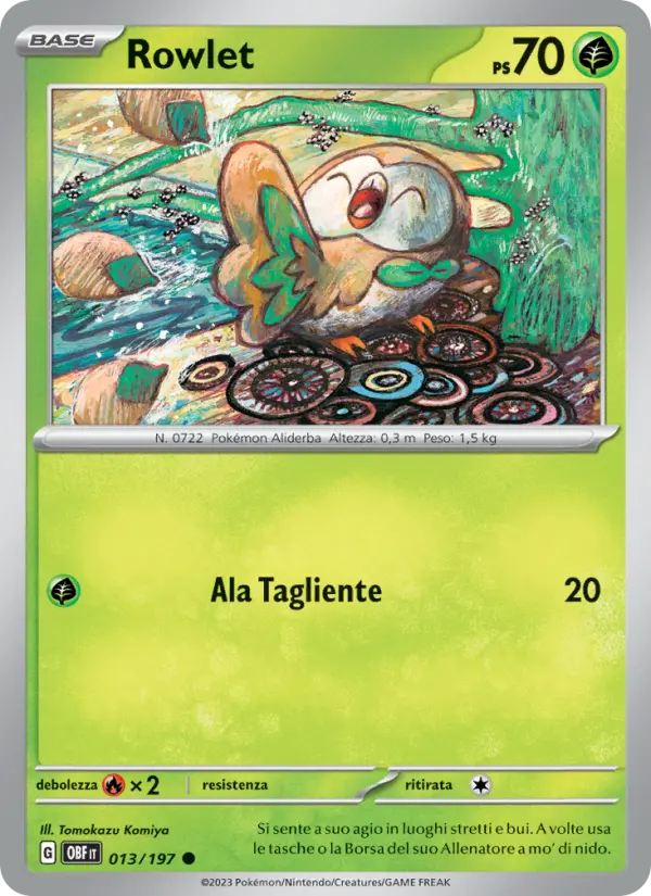 Rowlet #013 — Ossidiana Infuocata