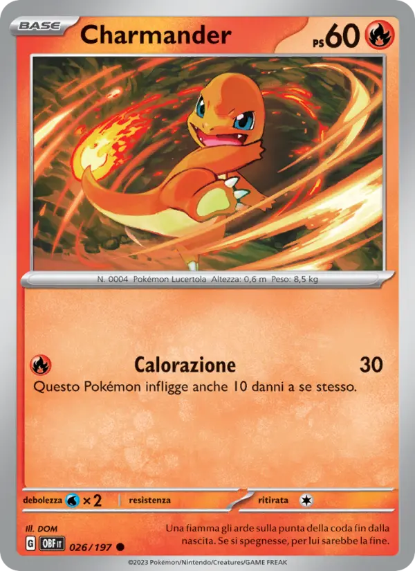 Charmander #026 — Ossidiana Infuocata
