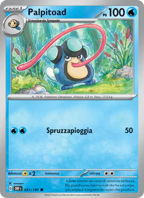 Palpitoad #051 — Ossidiana Infuocata (Reverse Holo)