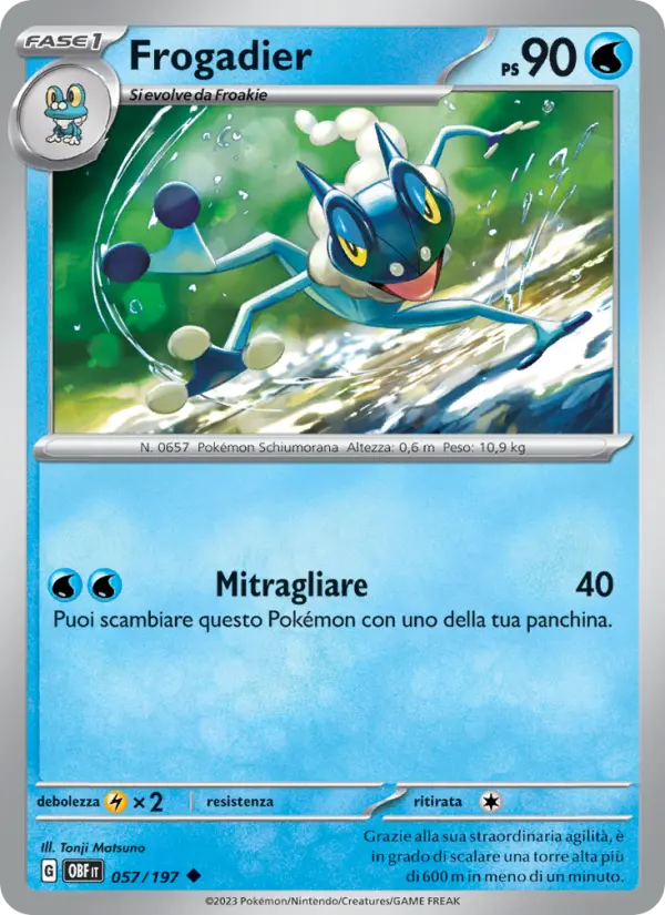 Frogadier #057 — Ossidiana Infuocata (Reverse Holo)