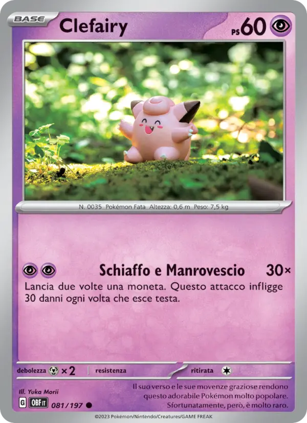 Clefairy #081 — Ossidiana Infuocata (Reverse Holo)