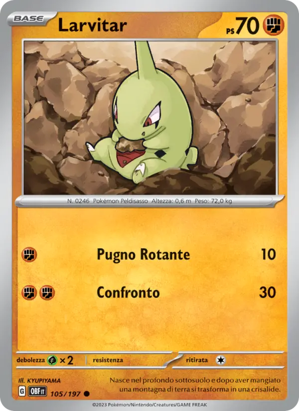 Larvitar #105 — Ossidiana Infuocata