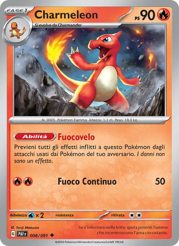 Charmeleon #008 — Destino di Paldea (Reverse Holo)