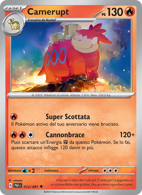 Camerupt #012 — Destino di Paldea (Reverse Holo)