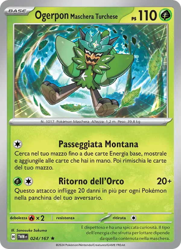 Ogerpon Maschera Turchese #024