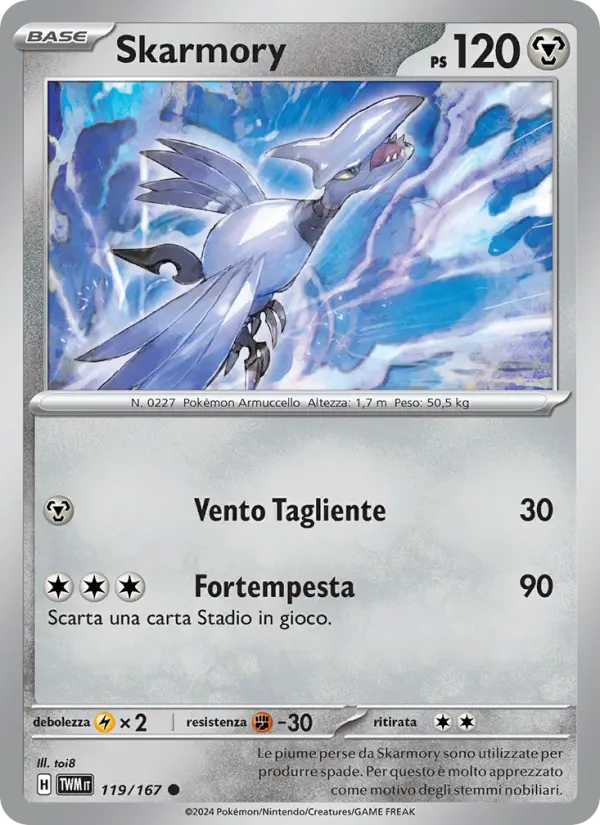 Skarmory #119 — Crepuscolo Mascherato (Reverse Holo)