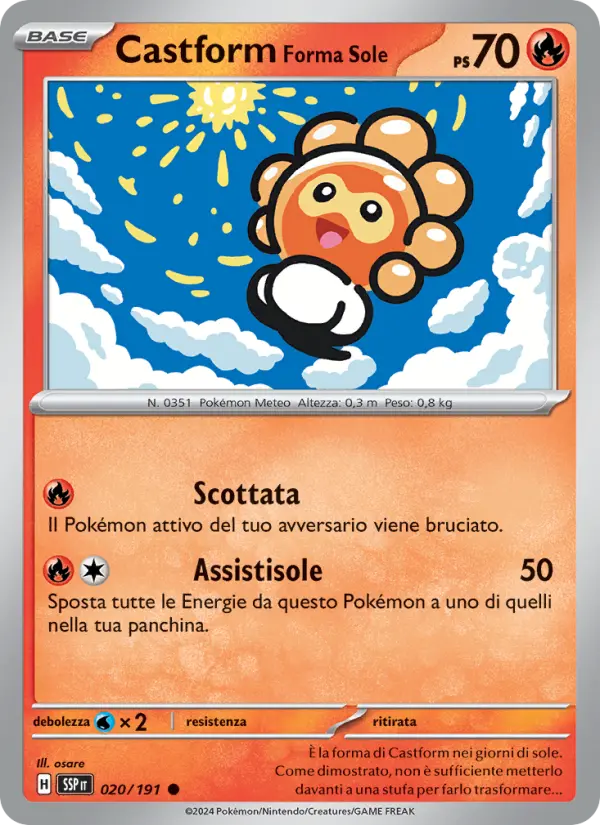 Castform Forma Sole #020
