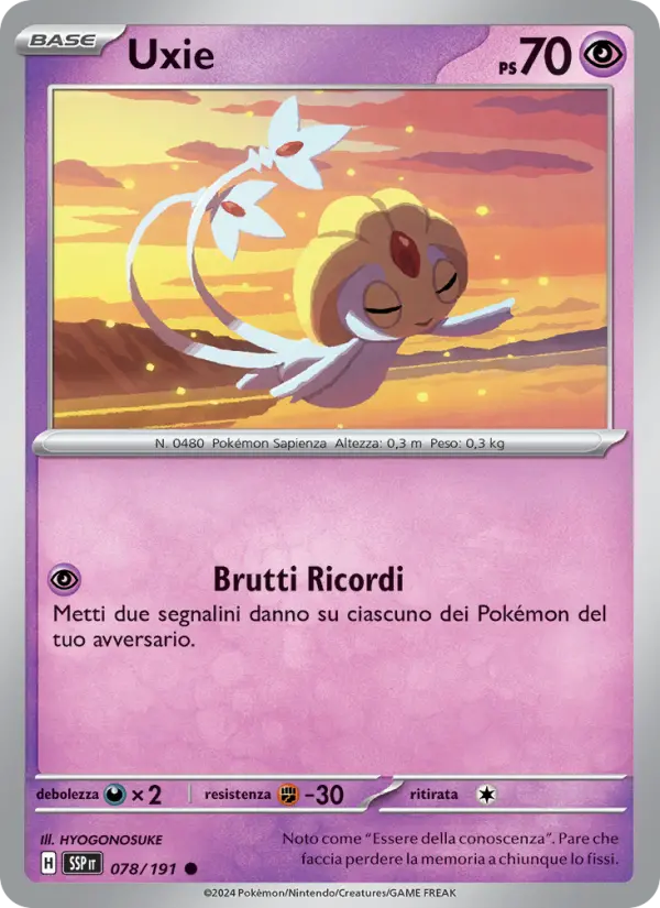 Uxie #078 — Scintille Folgoranti (Reverse Holo)