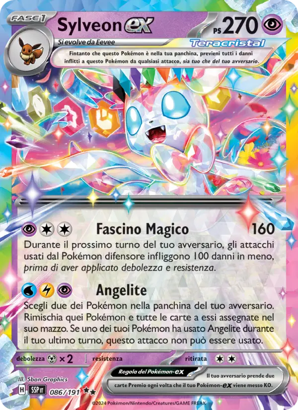 Sylveon ex #086 — Scintille Folgoranti