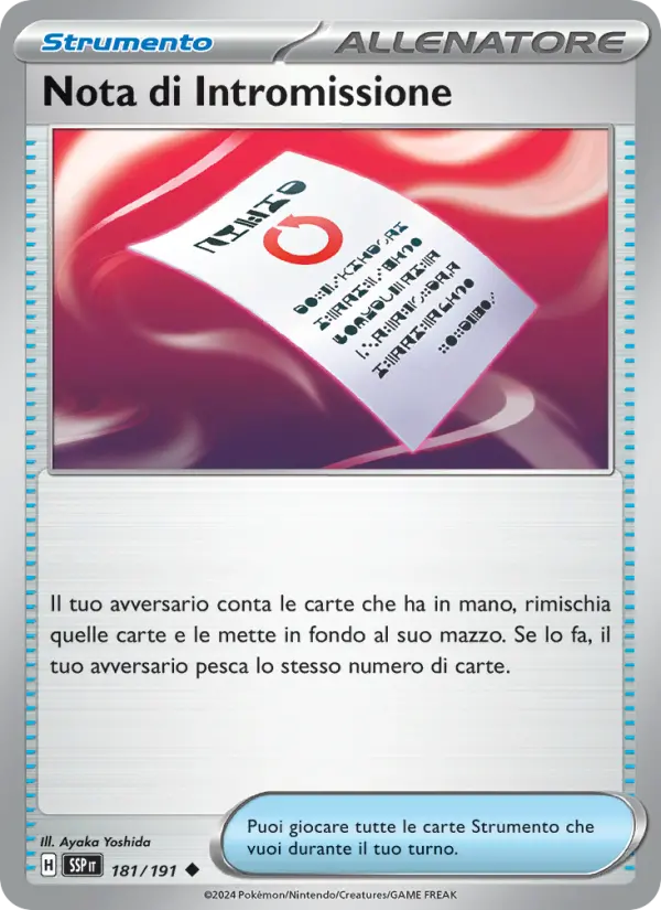 Nota di Intromissione #181