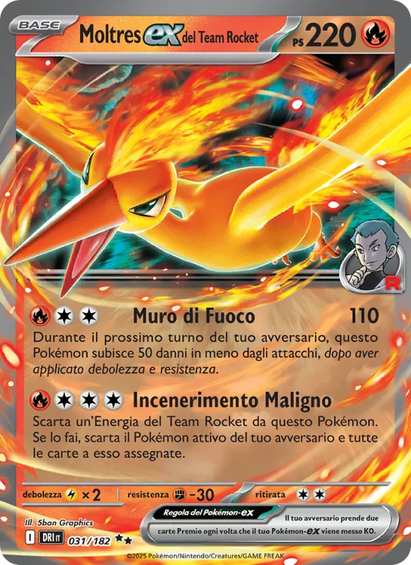 Moltres ex del Team Rocket #031