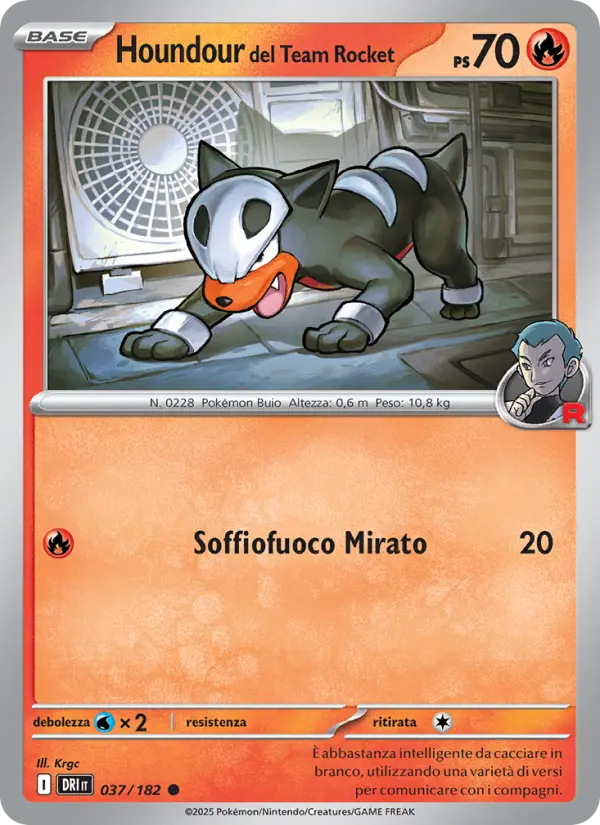 Houndour del Team Rocket #037 — Rivali Predestinati