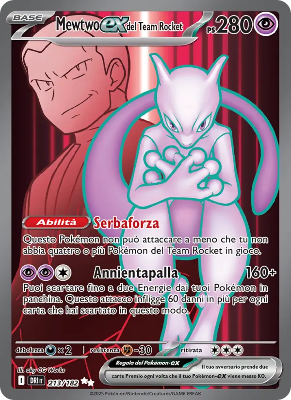 Mewtwo ex del Team Rocket #213