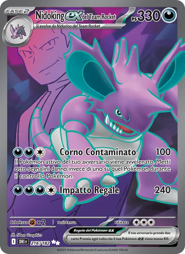 Nidoking ex del Team Rocket #216