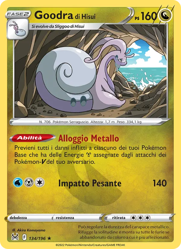 Goodra di Hisui #134 — Origine Perduta (Reverse Holo)