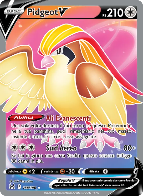 Pidgeot V #188 — Origine Perduta