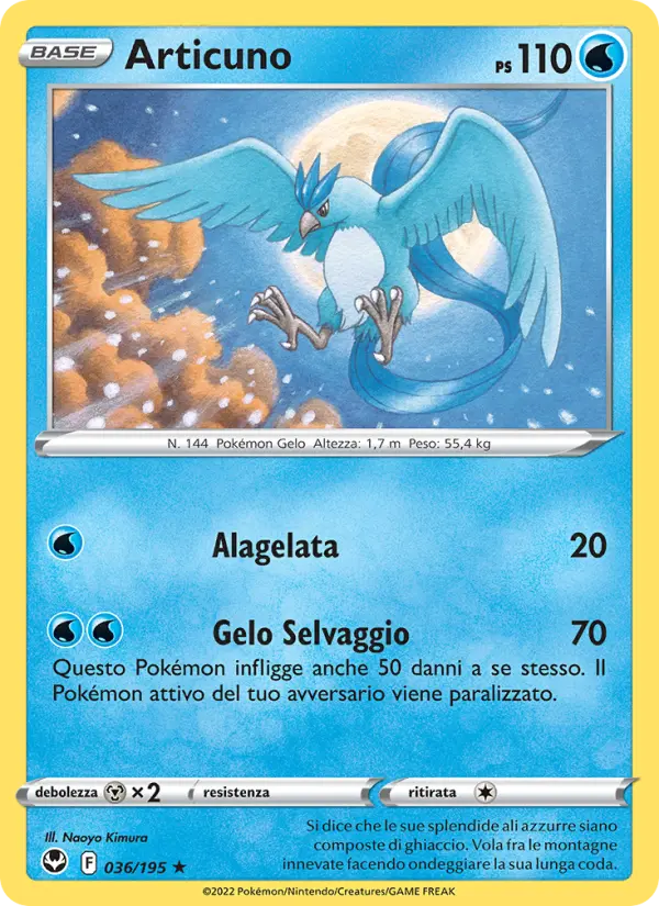 Articuno #036 — Tempesta Argentata (Reverse Holo)