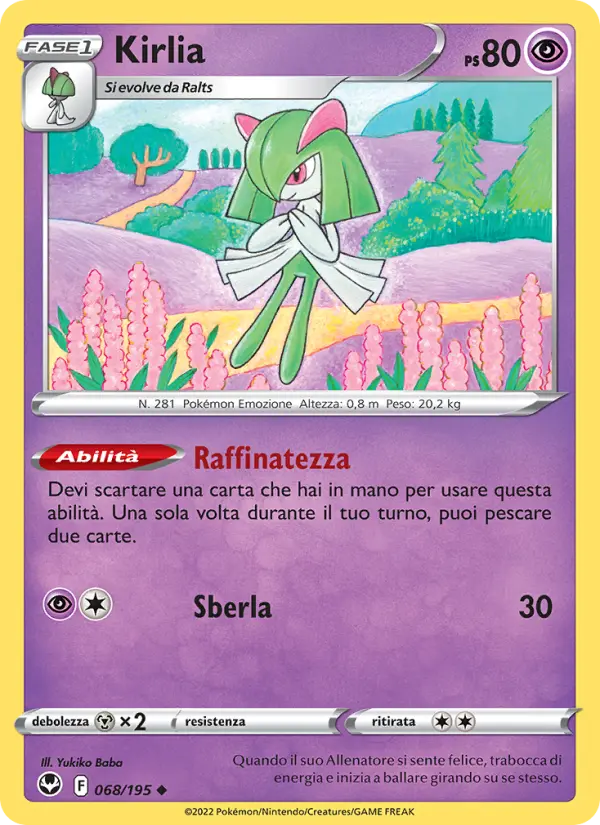 Kirlia #068 — Tempesta Argentata (Reverse Holo)