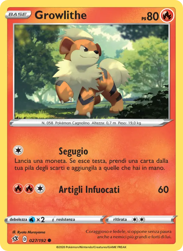 Growlithe #27 — Fragore Ribelle (Reverse Holo)