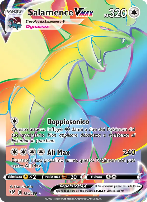 Salamence VMAX #194 — Fiamme Oscure