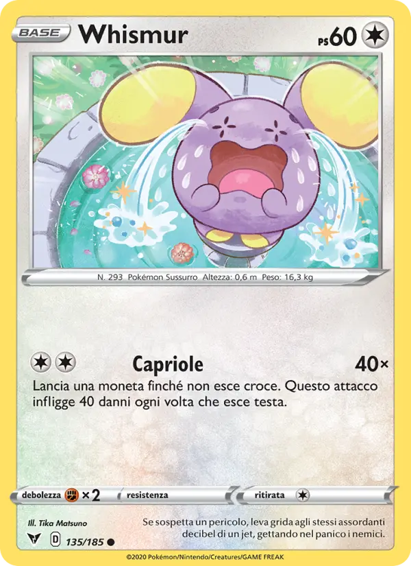 Whismur #135 — Voltaggio Sfolgorante