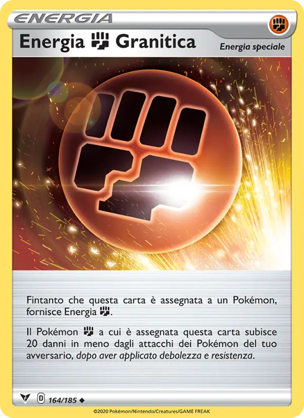 Energia Fighting Granitica #164 — Voltaggio Sfolgorante (Reverse Holo)