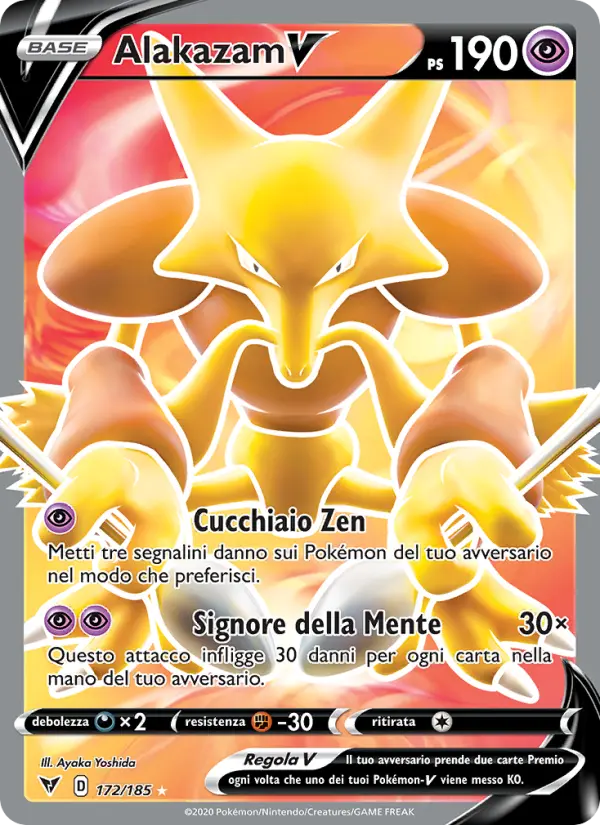 Alakazam V #172 — Voltaggio Sfolgorante