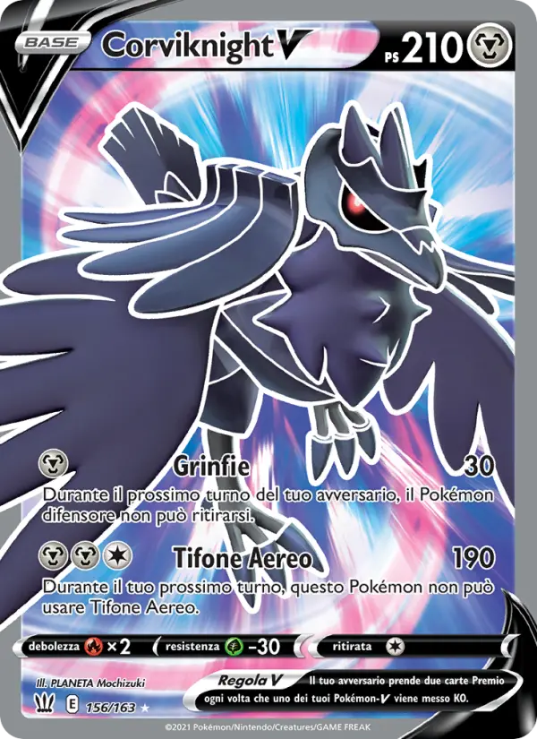 Corviknight V #156 — Stili di Lotta