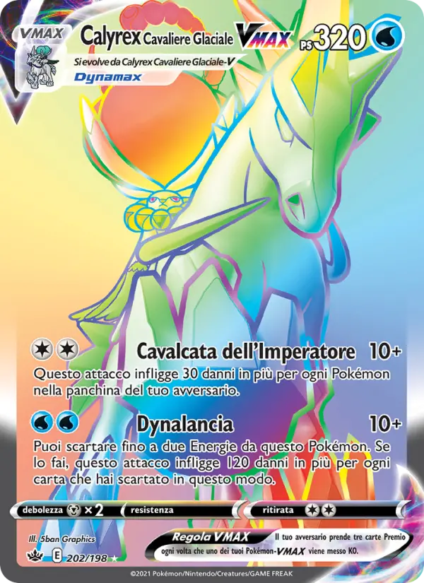 Calyrex Cavaliere Glaciale VMAX #202