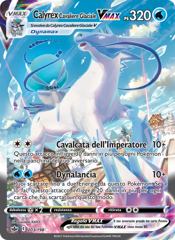 Calyrex Cavaliere Glaciale VMAX #203