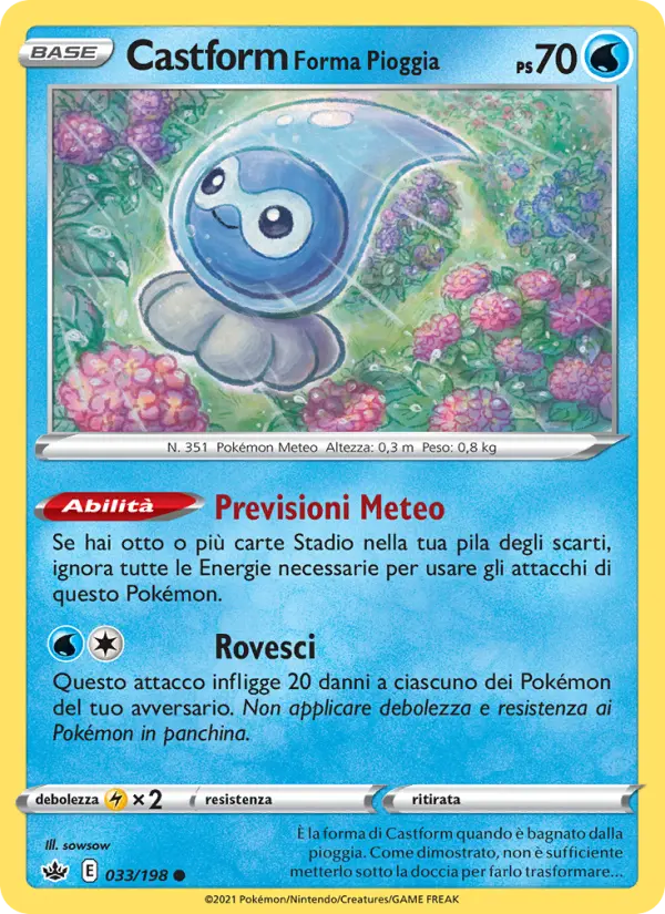 Castform Forma Pioggia #033 — Regno Glaciale