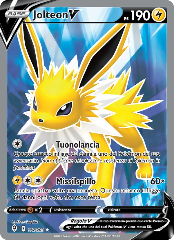 Jolteon V #177 — Evoluzioni Eteree