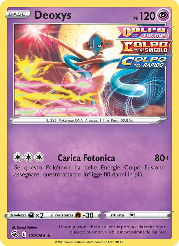 Deoxys #120 — Colpo Fusione (Reverse Holo)