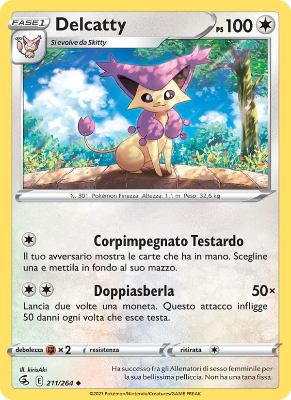 Delcatty #211 — Colpo Fusione (Reverse Holo)