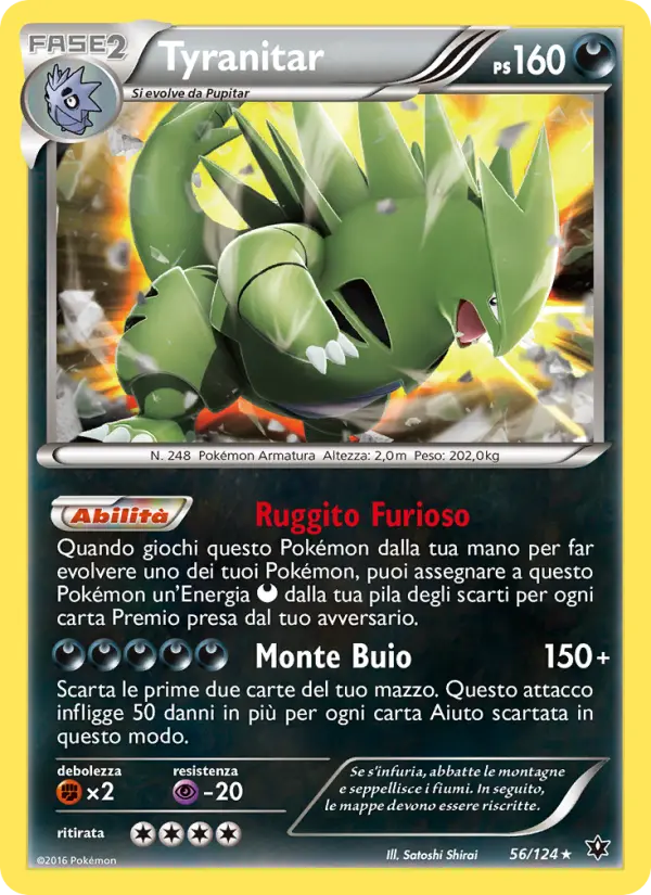Tyranitar #56 — Destini Incrociati (Reverse Holo)