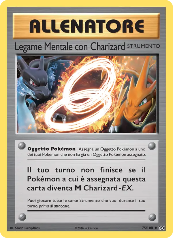 Legame Mentale con Charizard #75 — Evoluzioni (Reverse Holo)